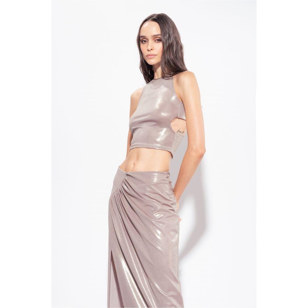 PINKO Beige Polyester Skirt PINKO Misty Rose