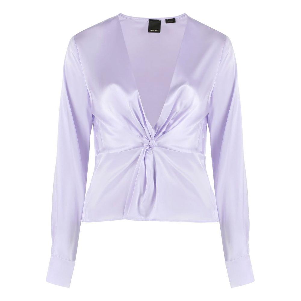 PINKO Lilac Silk Elegance Blouse PINKO Light Gray