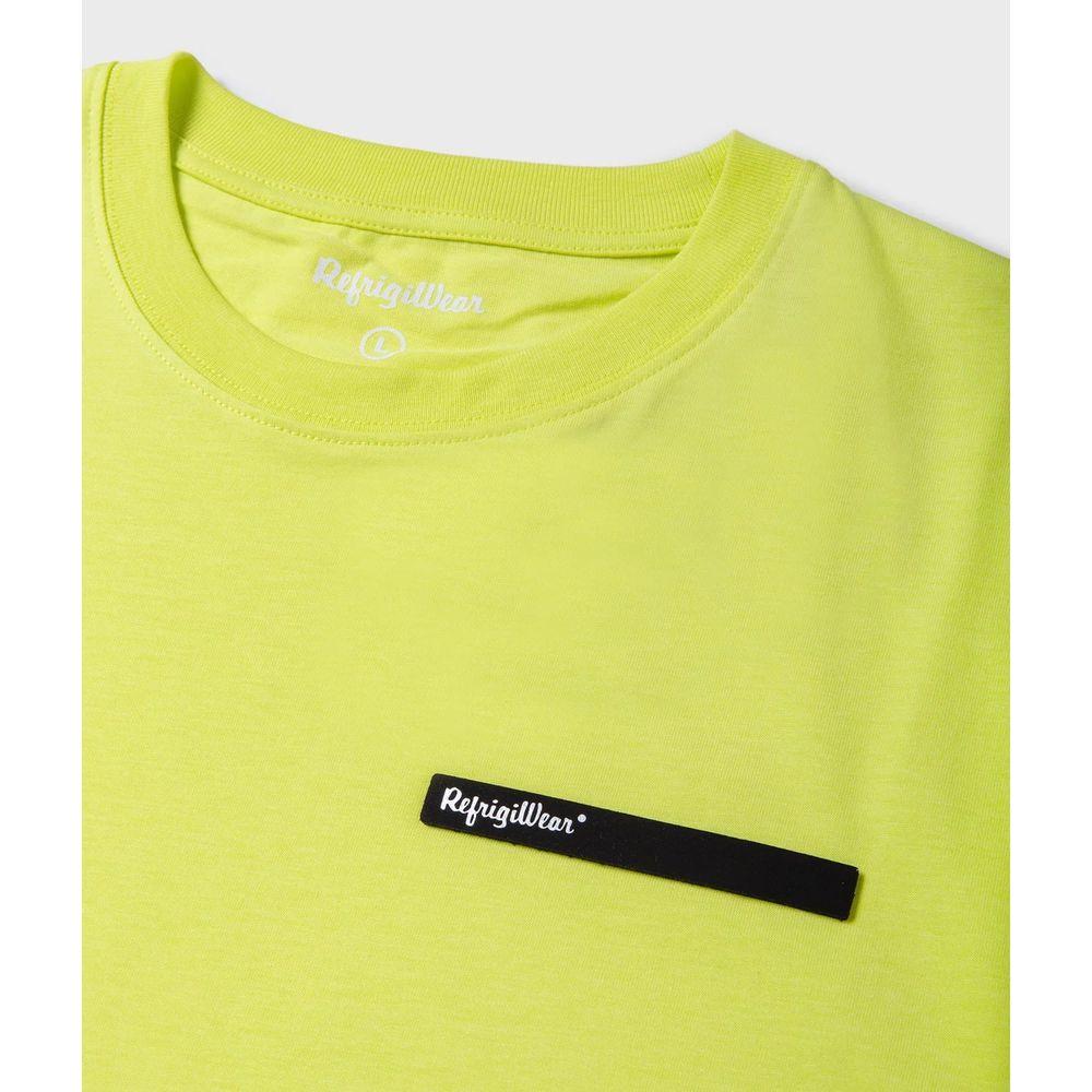 Refrigiwear Embossed Logo Cotton T-Shirt in Yellow Refrigiwear Light Goldenrod