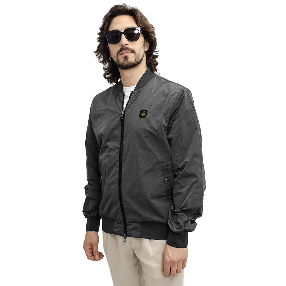 Refrigiwear Chic Garment-Dyed Bomber Jacket Refrigiwear Dark Slate Gray