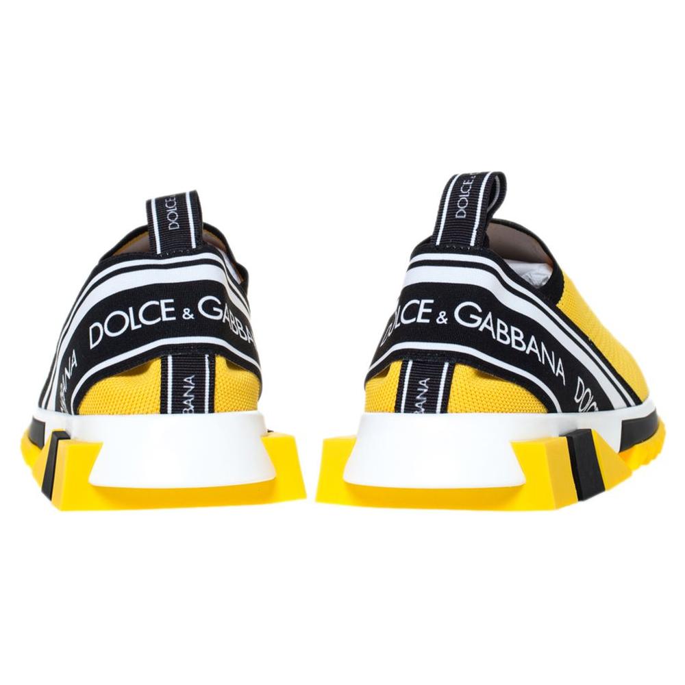 Dolce & Gabbana Chic Logo-Print Stretch Sneakers in Vibrant Yellow Dolce & Gabbana Lavender