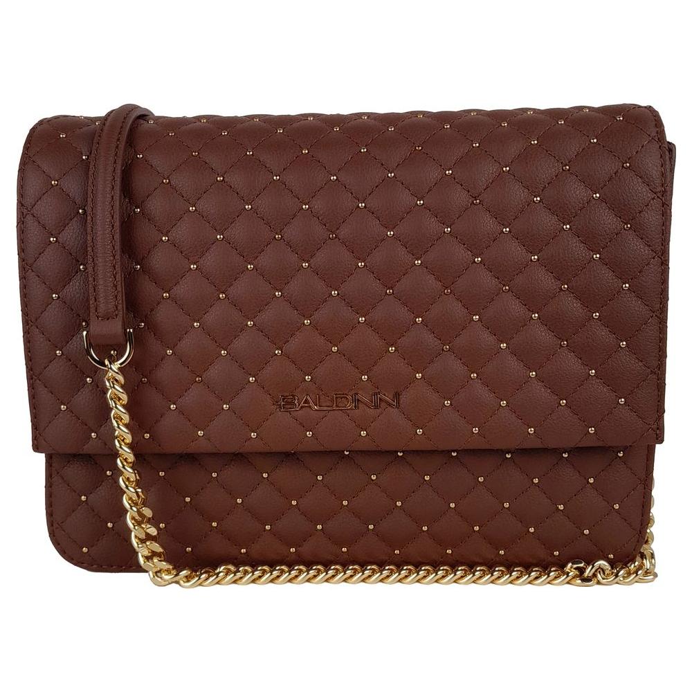 Baldinini Trend Brown Calfskin Women Crossbody Bag Baldinini Trend Dark Olive Green
