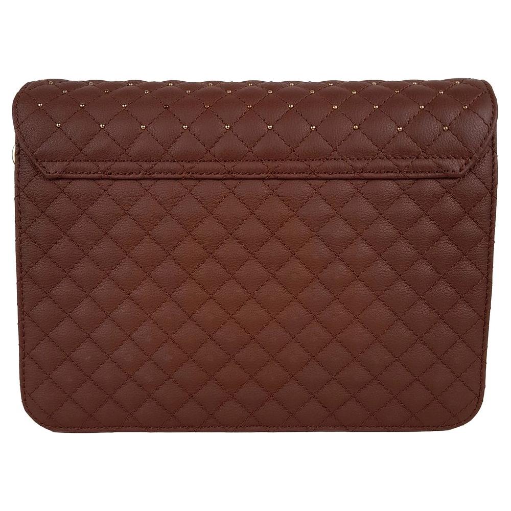 Baldinini Trend Brown Calfskin Women Crossbody Bag Baldinini Trend Saddle Brown