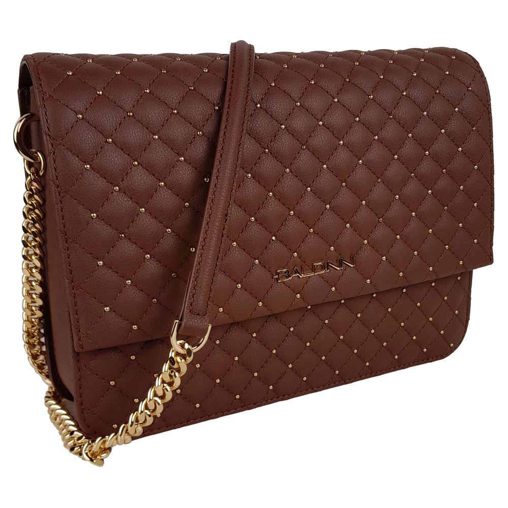 Baldinini Trend Brown Calfskin Women Crossbody Bag Baldinini Trend Dark Olive Green