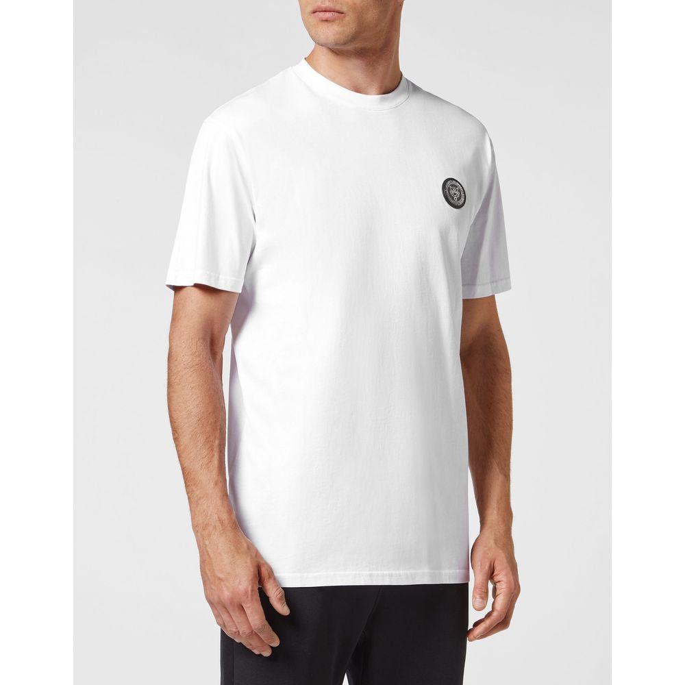 Plein Sport White Cotton Men's T-Shirt Plein Sport Antique White