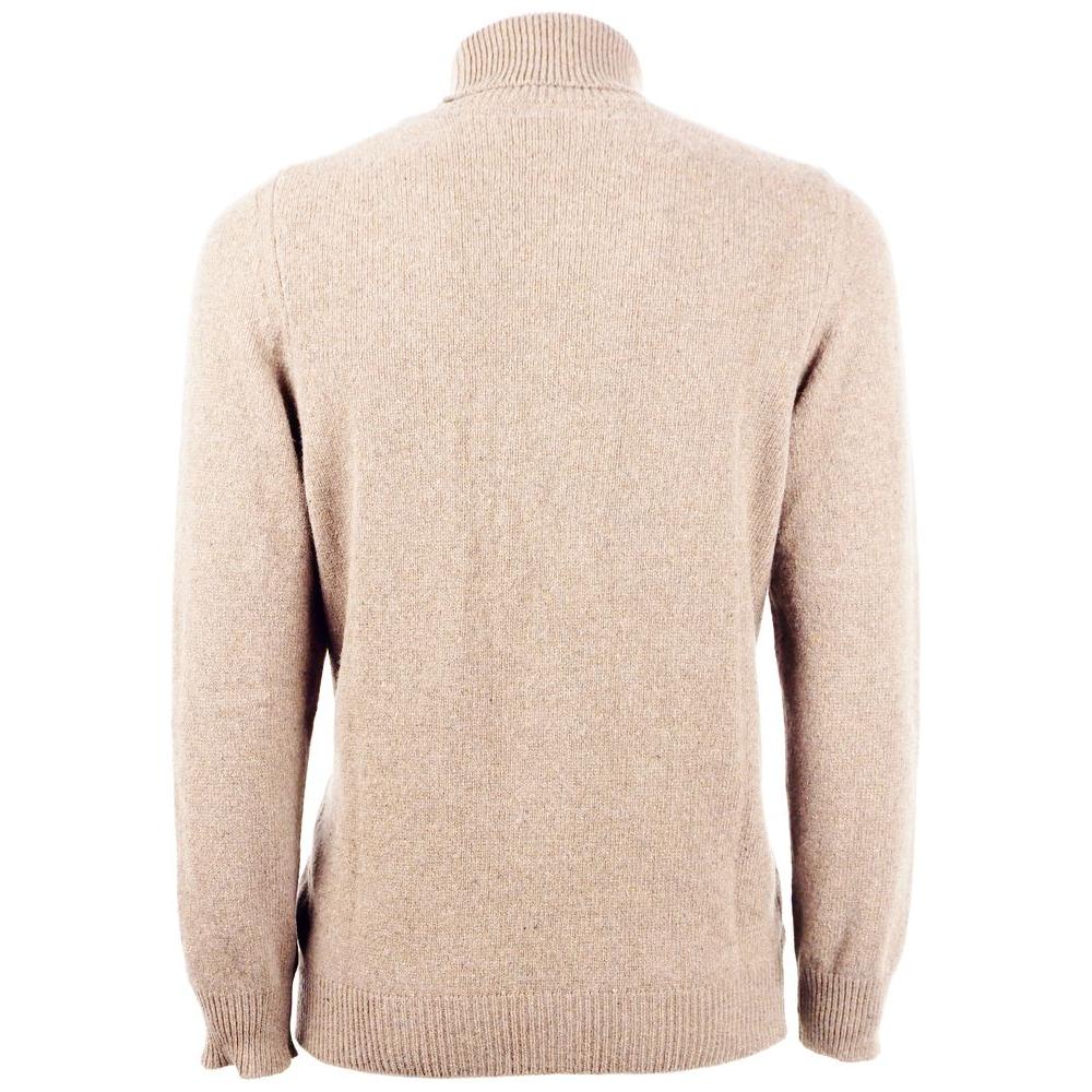Emilio Romanelli Beige Cashmere Men Sweater Emilio Romanelli Wheat