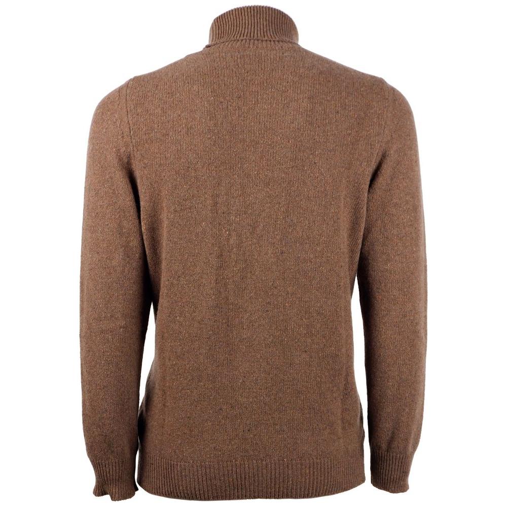 Emilio Romanelli Brown Cashmere Men Sweater Emilio Romanelli Dim Gray