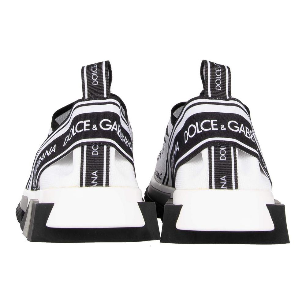 Dolce & Gabbana Elegant Monochrome Printed Stretch Sneakers Dolce & Gabbana Lavender
