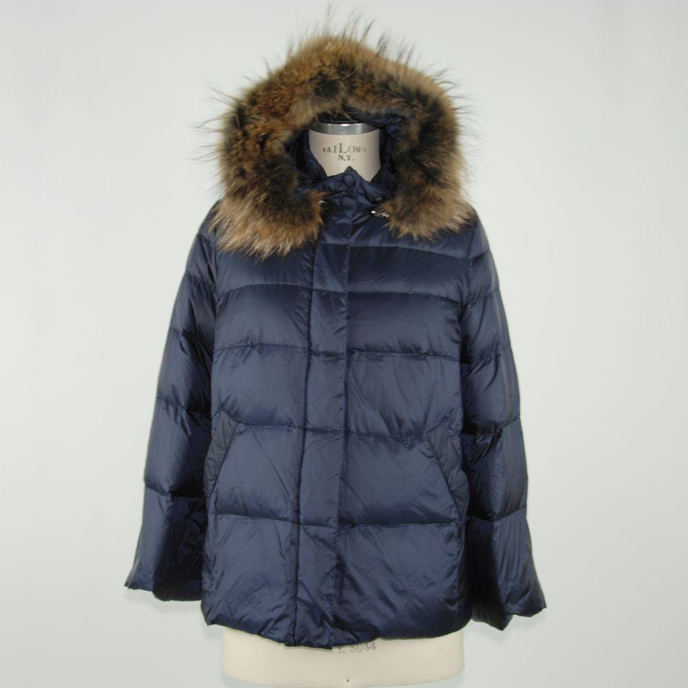 Emilio Romanelli Blue Polyamide Women Jacket Emilio Romanelli Light Gray