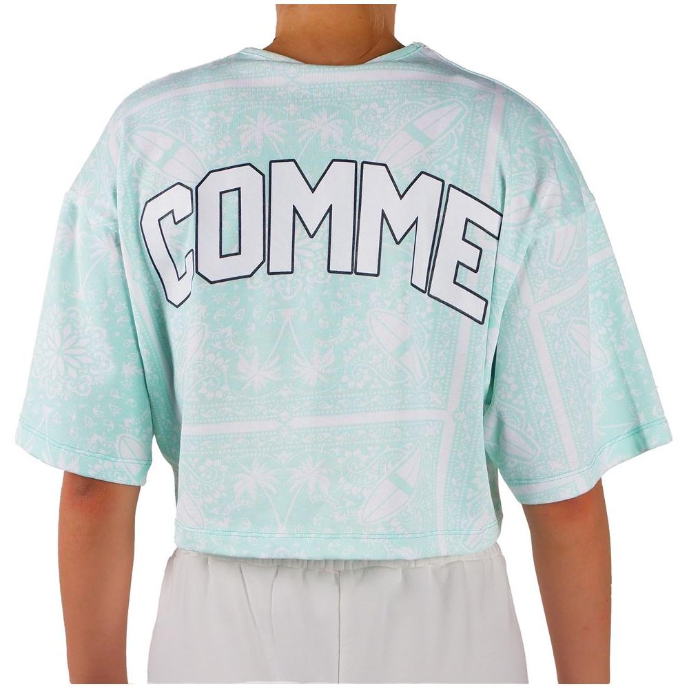 Comme Des Fuckdown Abstract Logo Print Green Tee Comme Des Fuckdown Light Gray