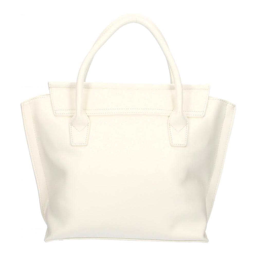 Plein Sport Elegant White Handbag With Magnetic Closure Plein Sport Beige