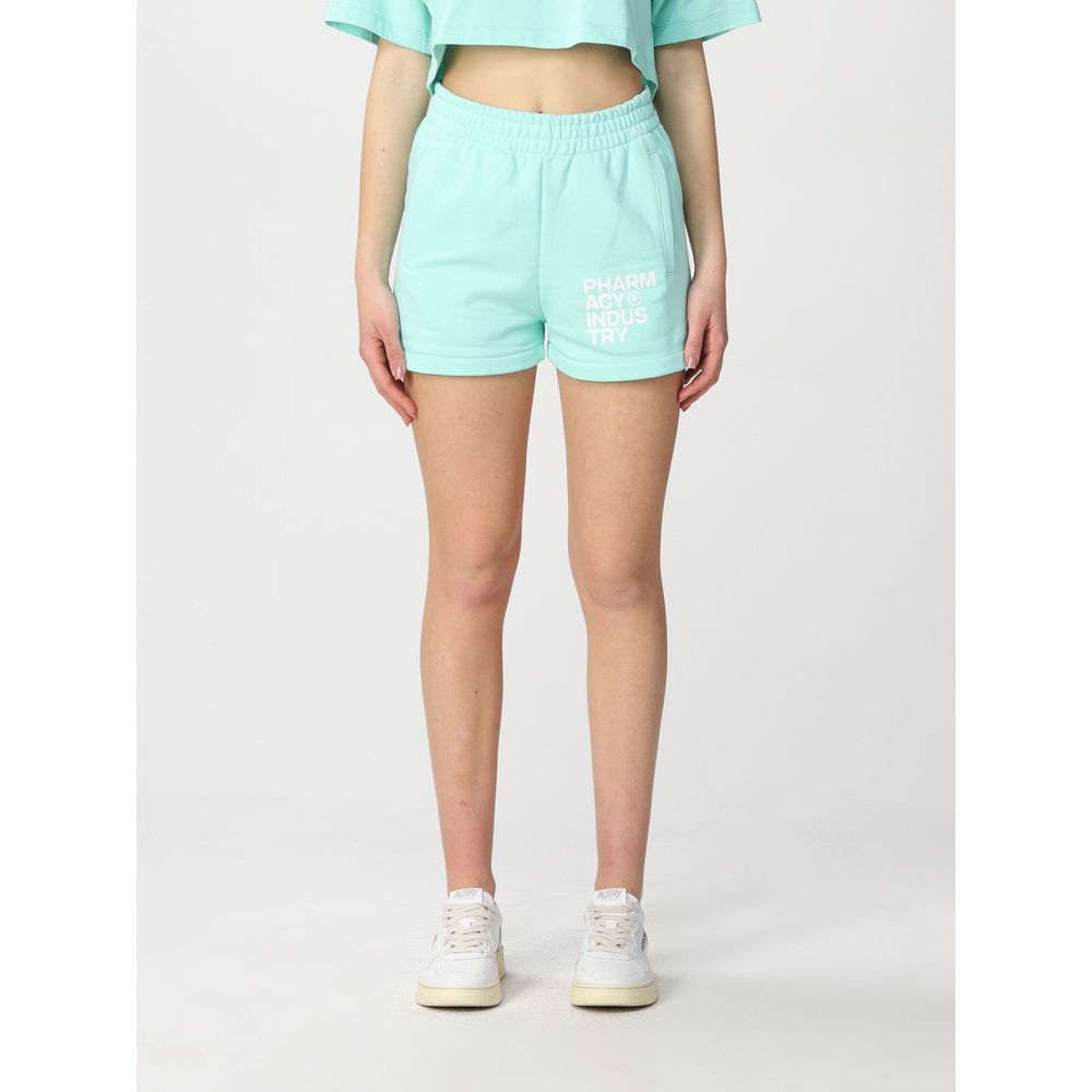 Pharmacy Industry Green Cotton Women Short Pharmacy Industry Light Gray