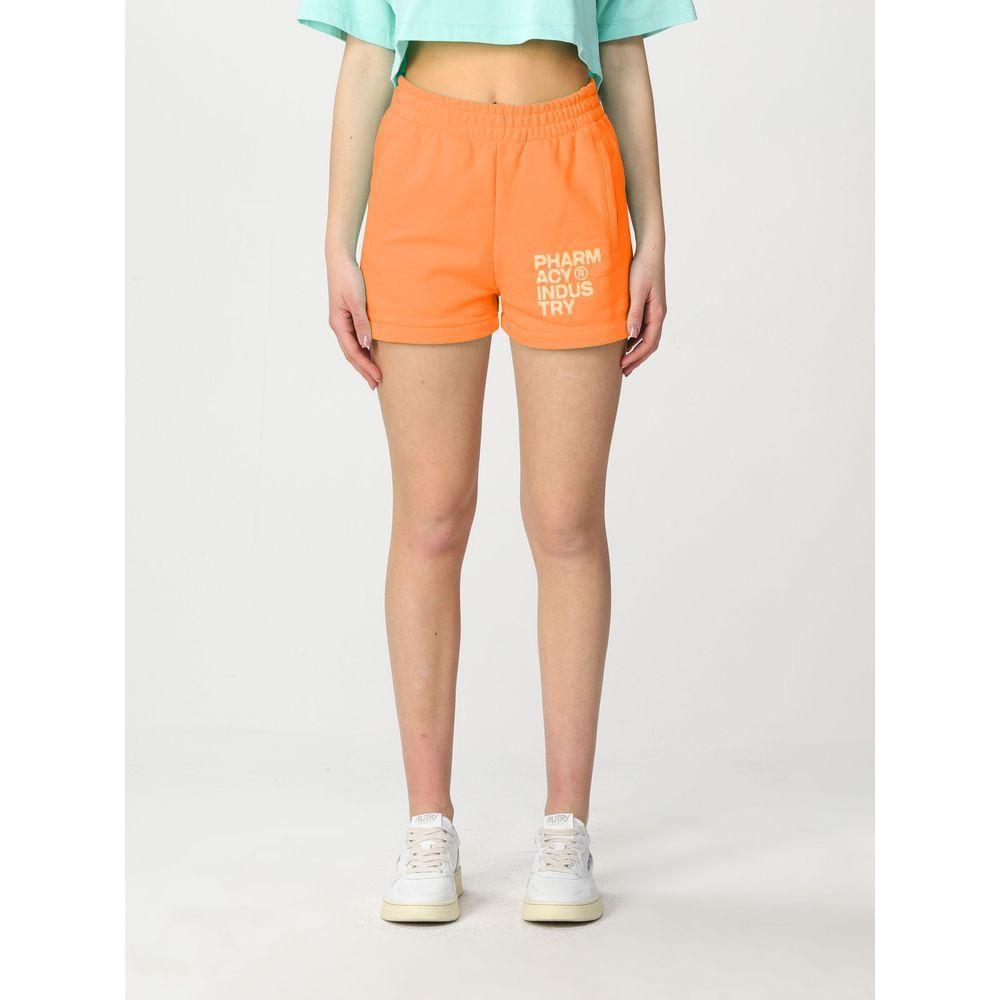 Pharmacy Industry Chic Orange Cotton Logo Shorts Pharmacy Industry Light Gray