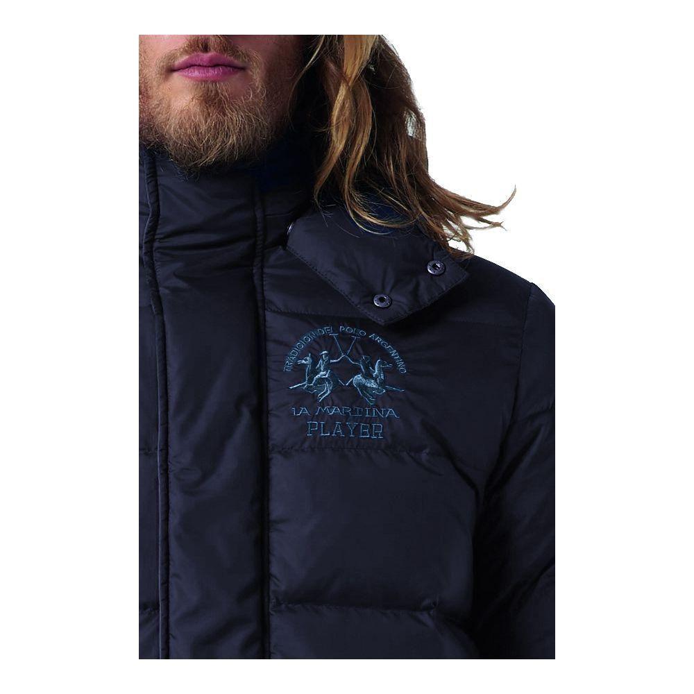 La Martina Blue Nylon Men's Jacket MAN COATS & JACKETS La Martina Black
