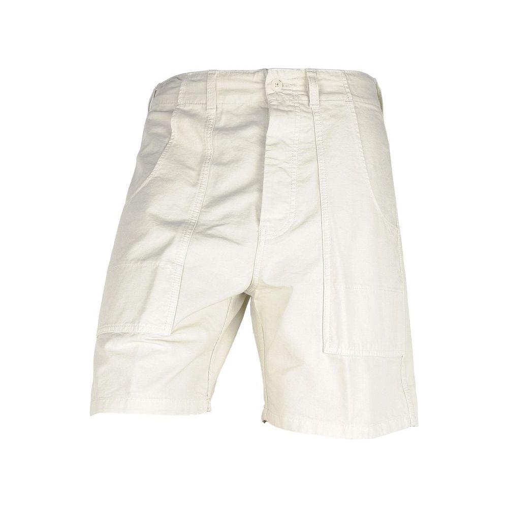 Don The Fuller White Cotton Men's Bermuda Short Don The Fuller Antique White