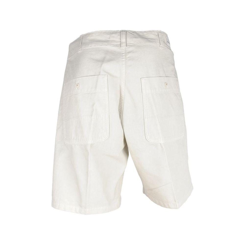 Don The Fuller White Cotton Men's Bermuda Short Don The Fuller Antique White