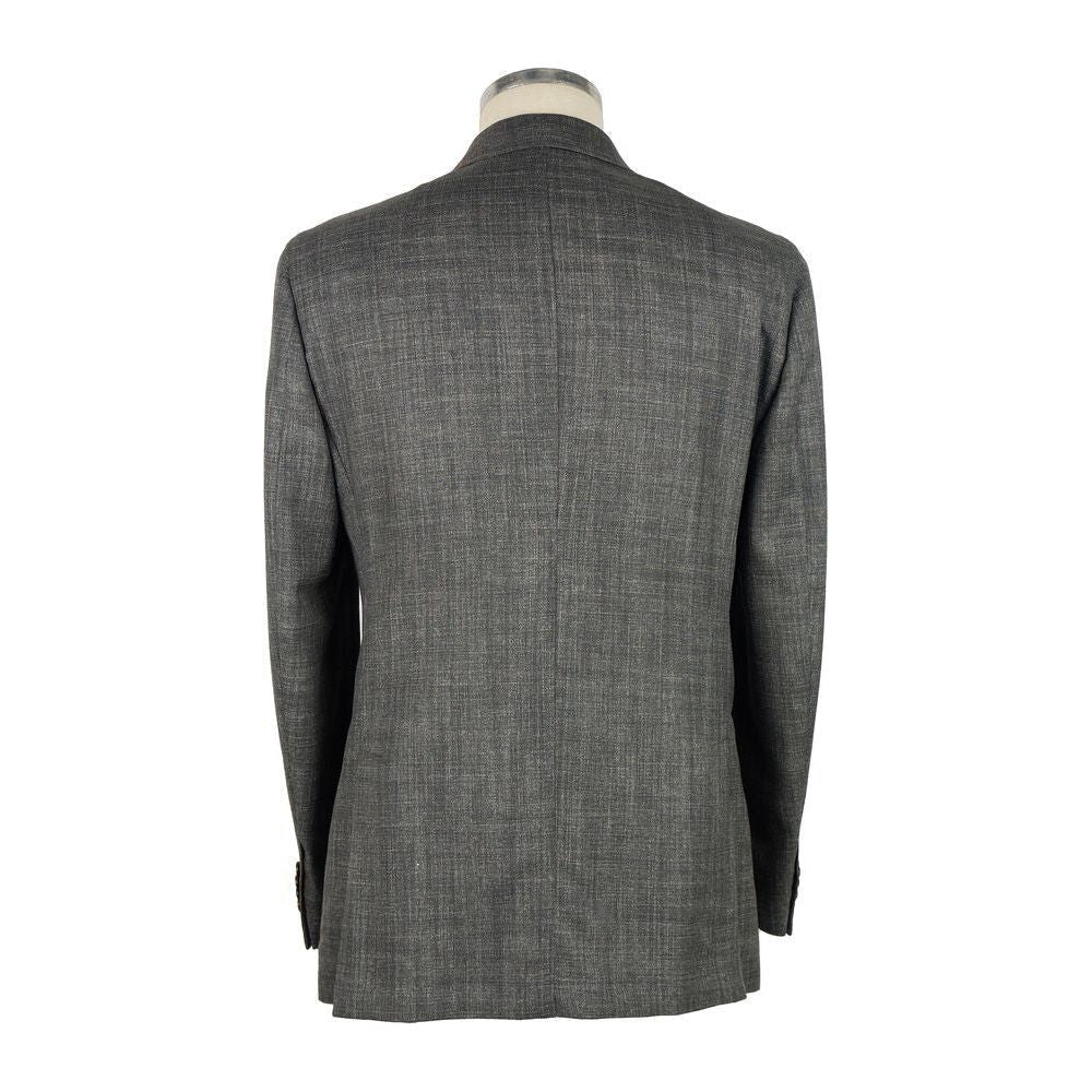 Emilio Romanelli Gray Wool Men's Blazer Emilio Romanelli Dim Gray