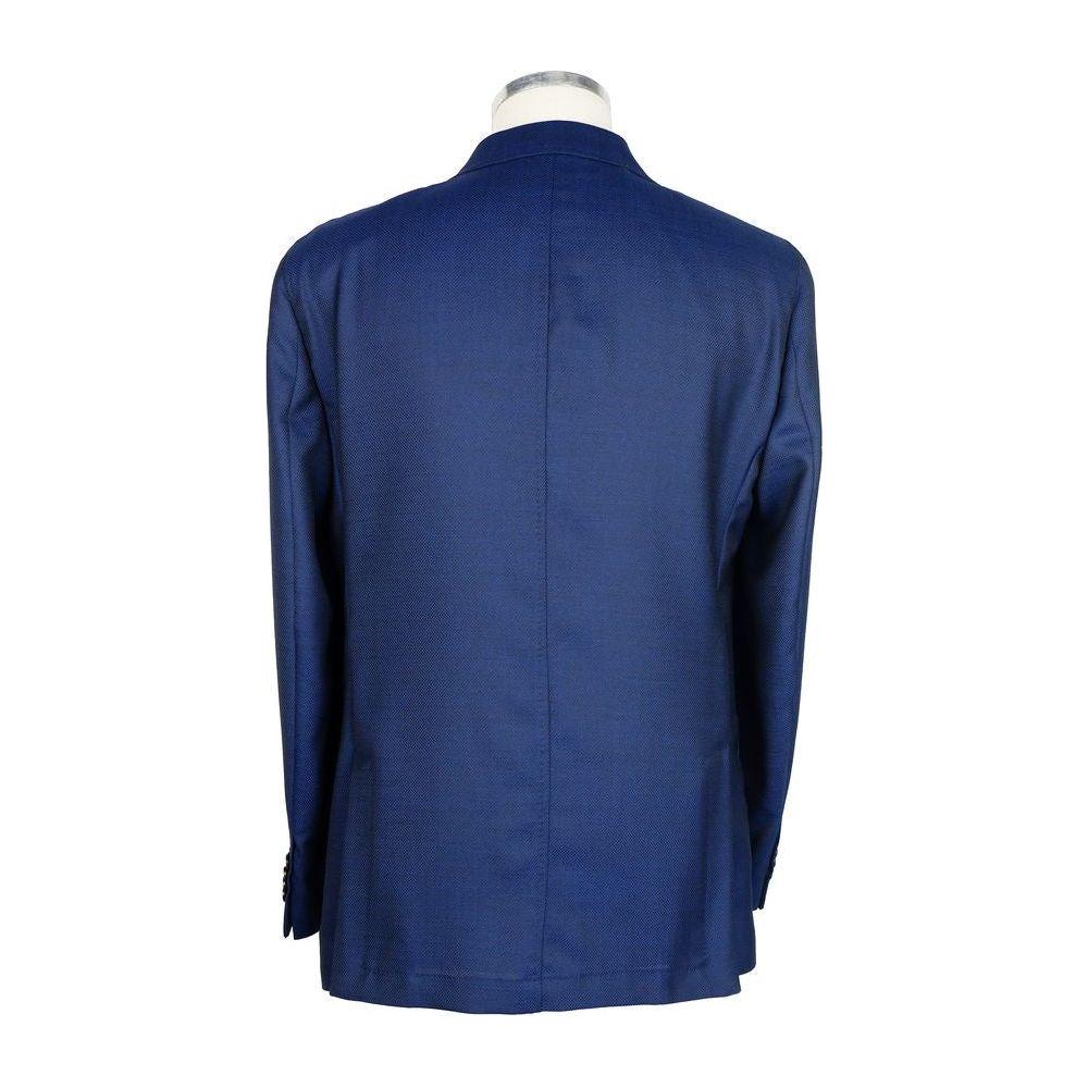 Emilio Romanelli Blue Wool Men's Blazer Emilio Romanelli Dark Slate Gray