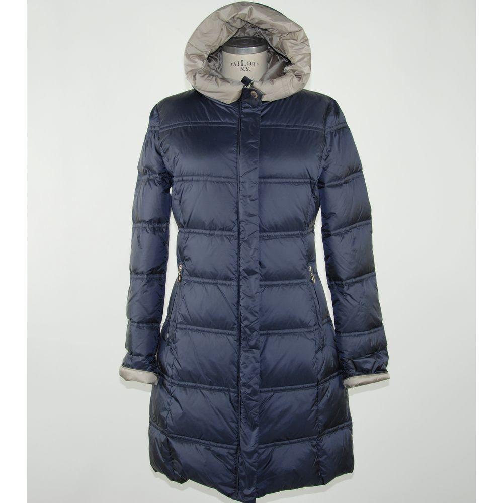 Emilio Romanelli Blue Polyester Women Jacket Emilio Romanelli Light Gray