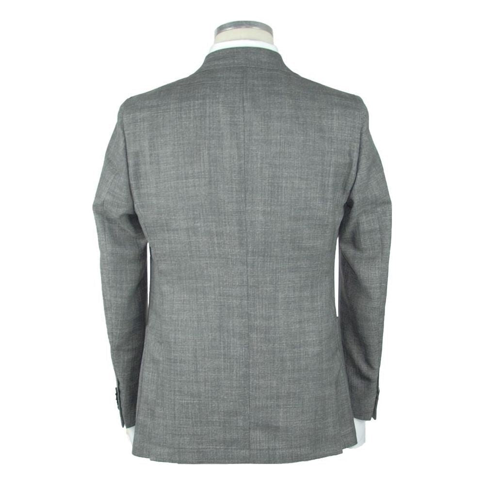 Emilio Romanelli Gray Wool Men's Blazer Emilio Romanelli Slate Gray