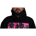 Dsquared² Black Cotton Hooded Printed Men Pullover Sweater TSH83482-48