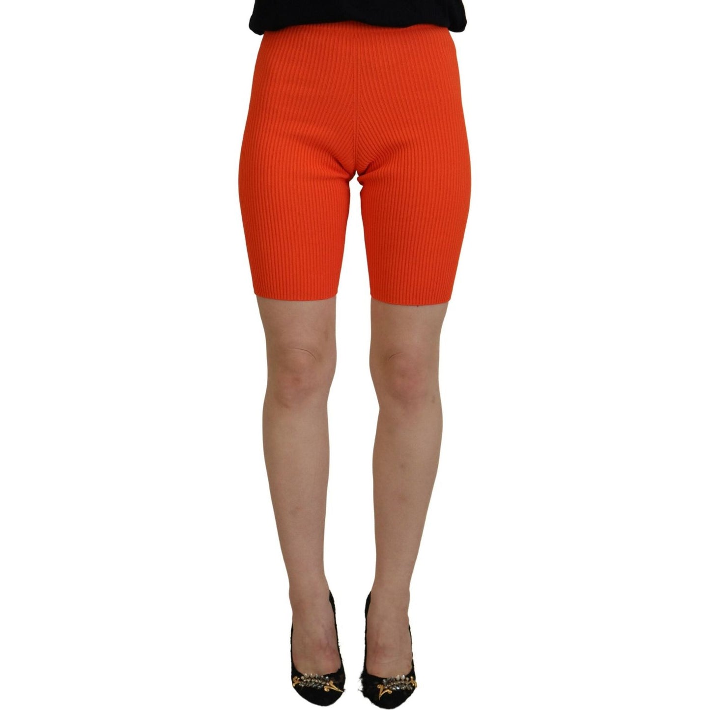 Dsquared² Orange Viscose Mid Waist Slim Fit Bermuda Shorts Dsquared² Sienna