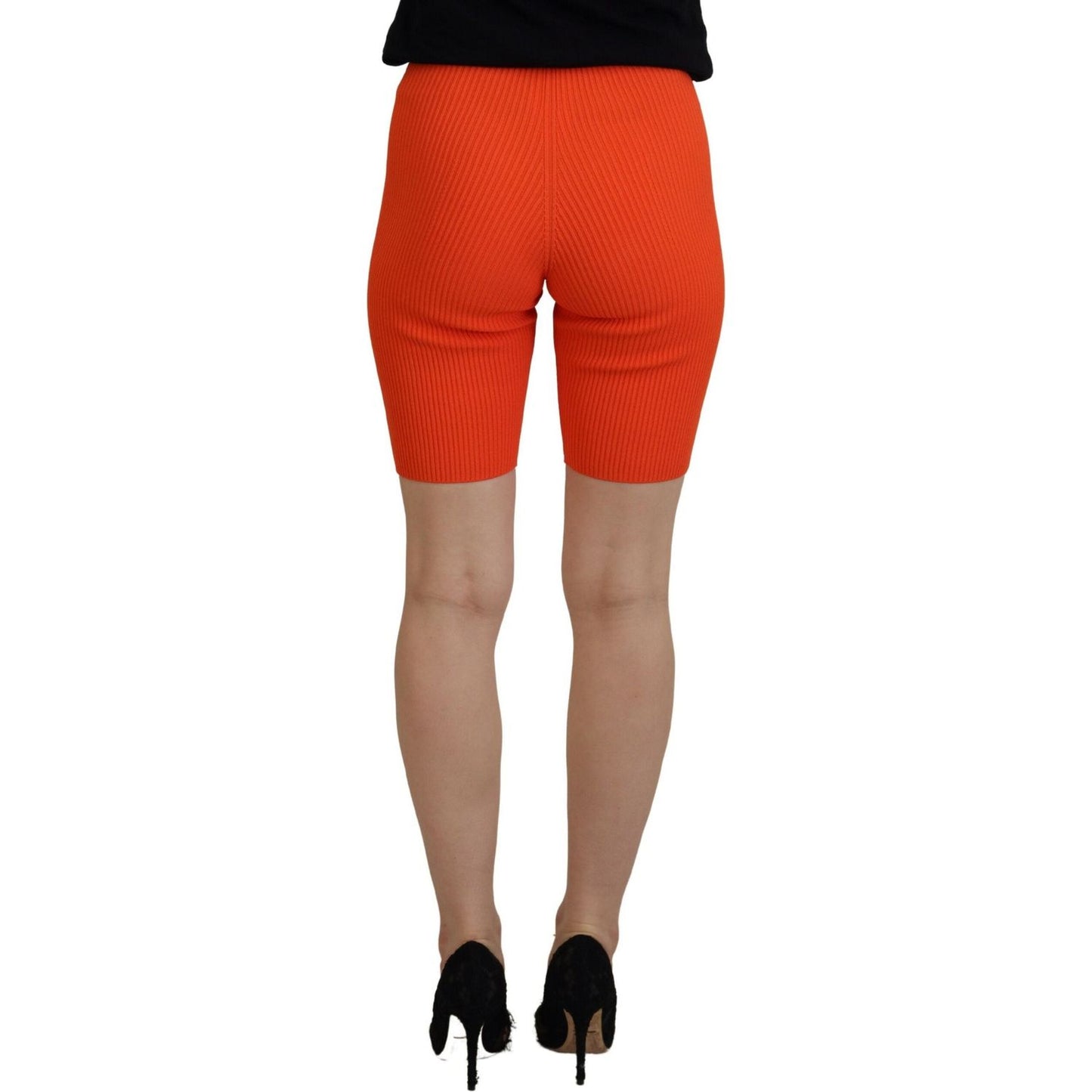 Dsquared² Orange Viscose Mid Waist Slim Fit Bermuda Shorts Dsquared² Sienna