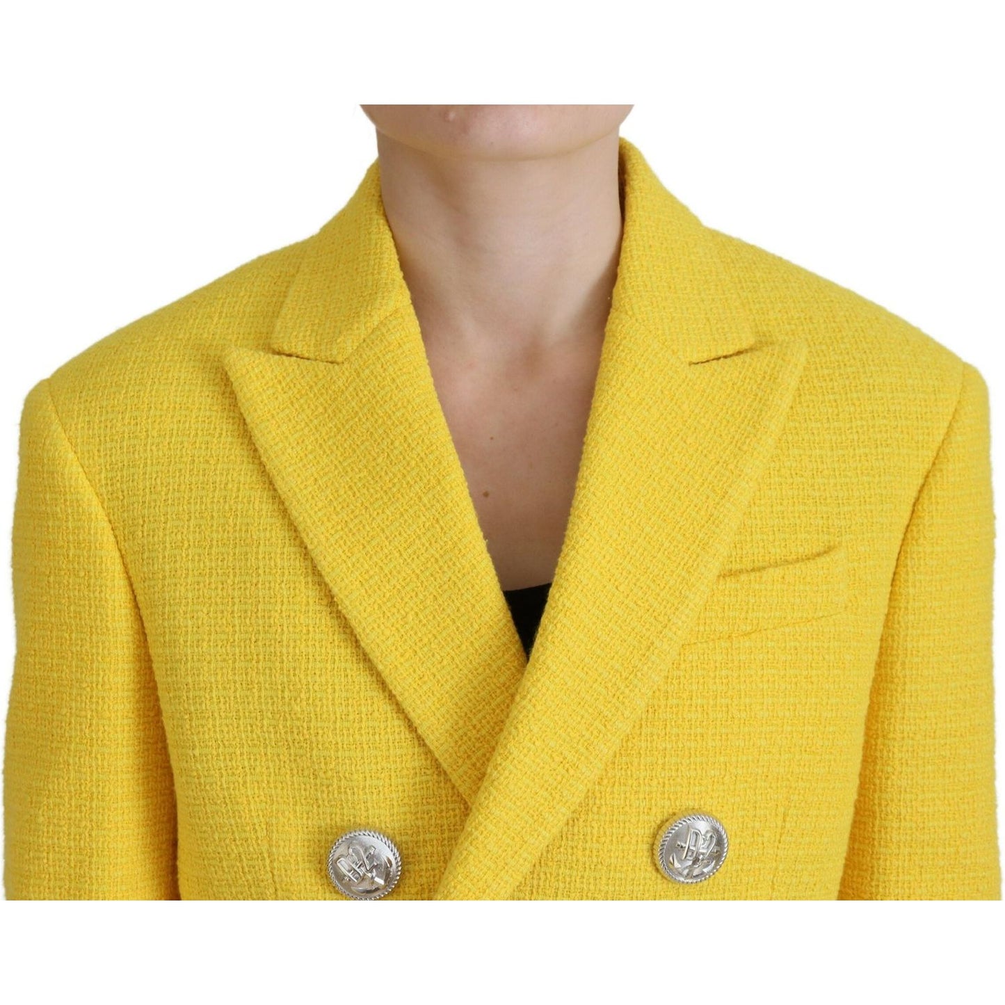 Dsquared² Yellow Double Breasted Mini Suit Blazer Skirt Set Dsquared² Goldenrod