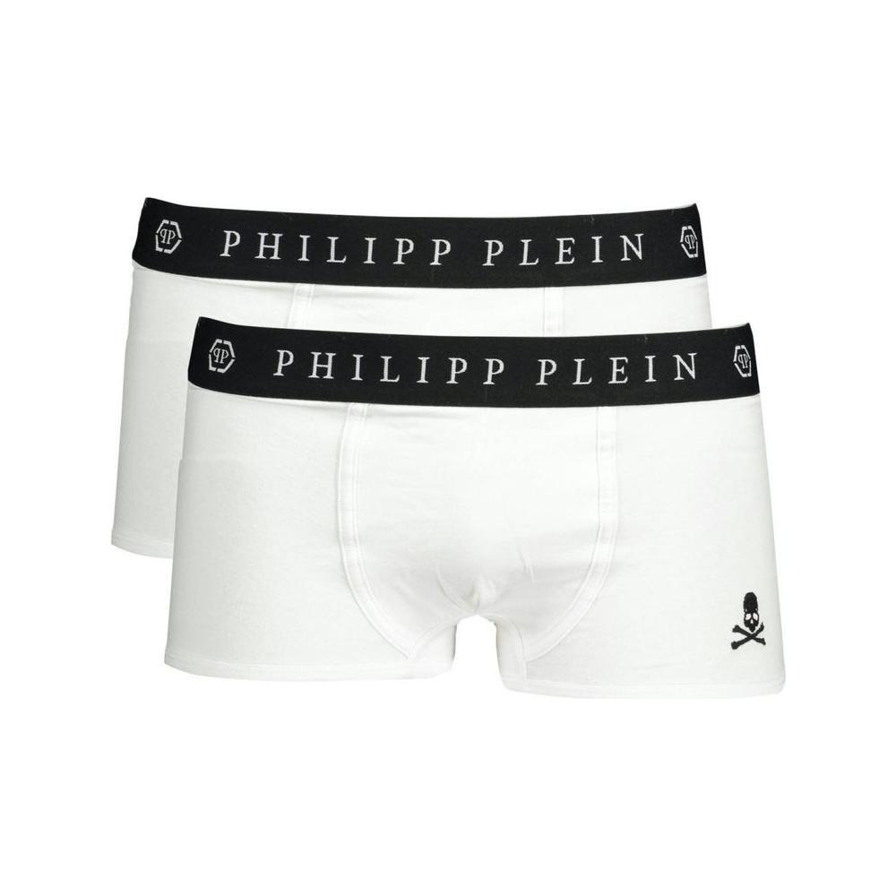 Philipp Plein White Cotton Men's Boxer Philipp Plein Black