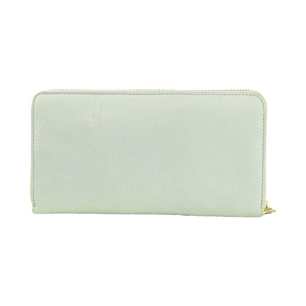 Cavalli Class Gray Calfskin Women Wallet WOMAN WALLETS Cavalli Class Light Gray