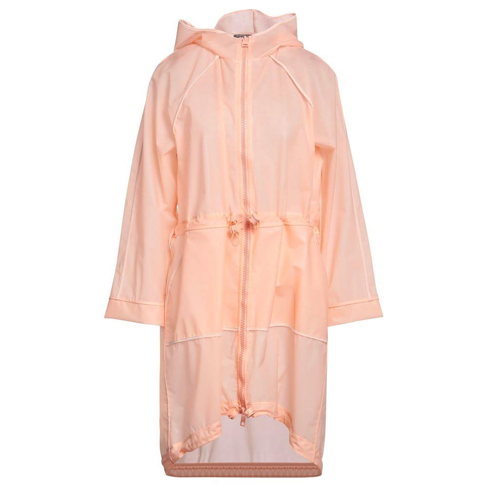 Elisabetta Franchi Powder Pink Long Waterproof Jacket Elisabetta Franchi Light Pink