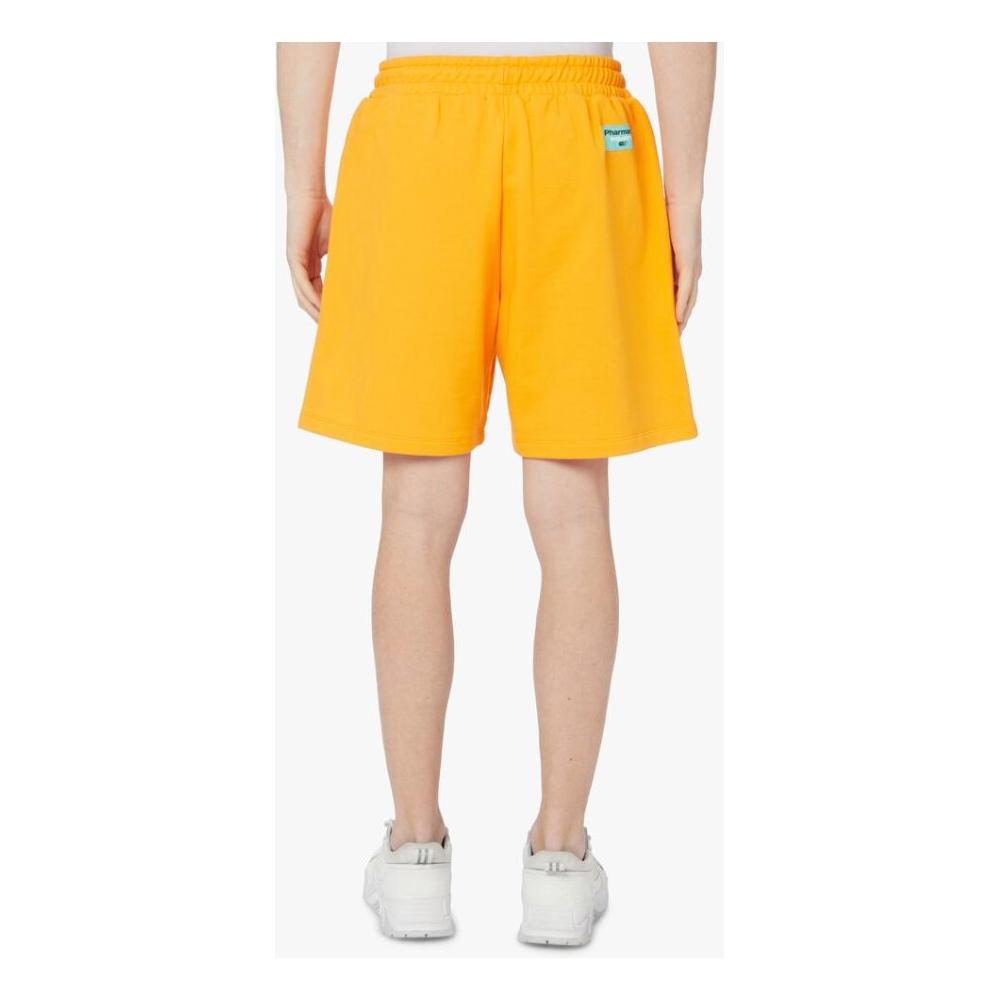 Pharmacy Industry Chic Orange Cotton Trousers with Logo Detail Pharmacy Industry Goldenrod