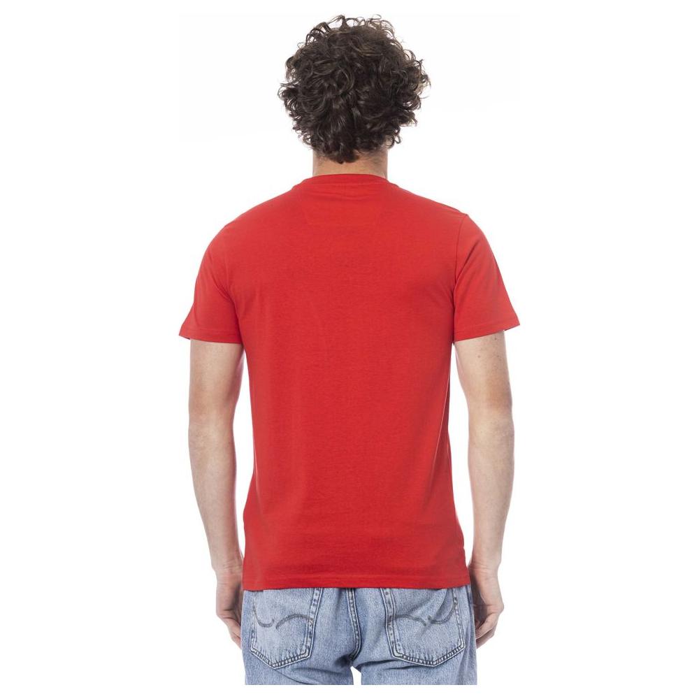 Cavalli Class Red Cotton Men T-Shirt Cavalli Class Gray