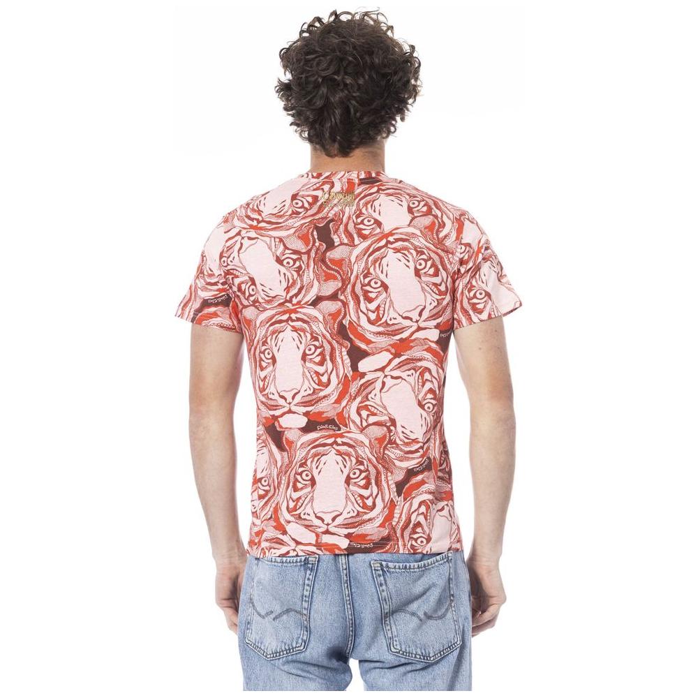 Cavalli Class Red Cotton Men T-Shirt Cavalli Class Gray