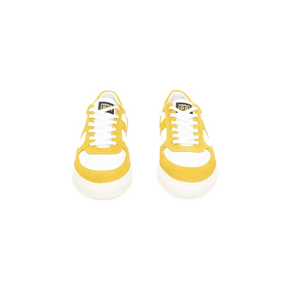 Cerruti 1881 Yellow Cowhide Men Sneaker Cerruti 1881 Beige