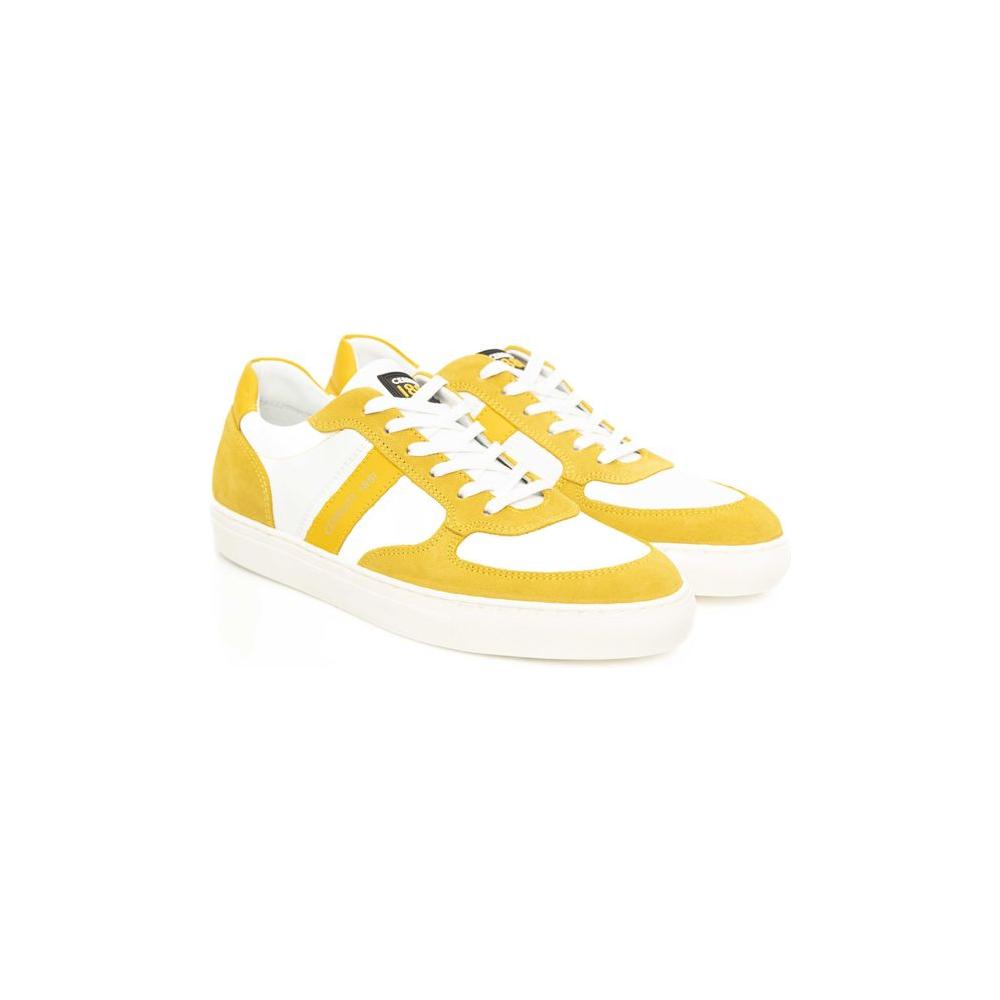 Cerruti 1881 Yellow Cowhide Men Sneaker Cerruti 1881 Beige