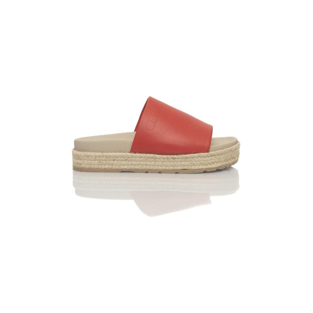 Cerruti 1881 Red Calfskin Women Sandal Cerruti 1881 Light Gray