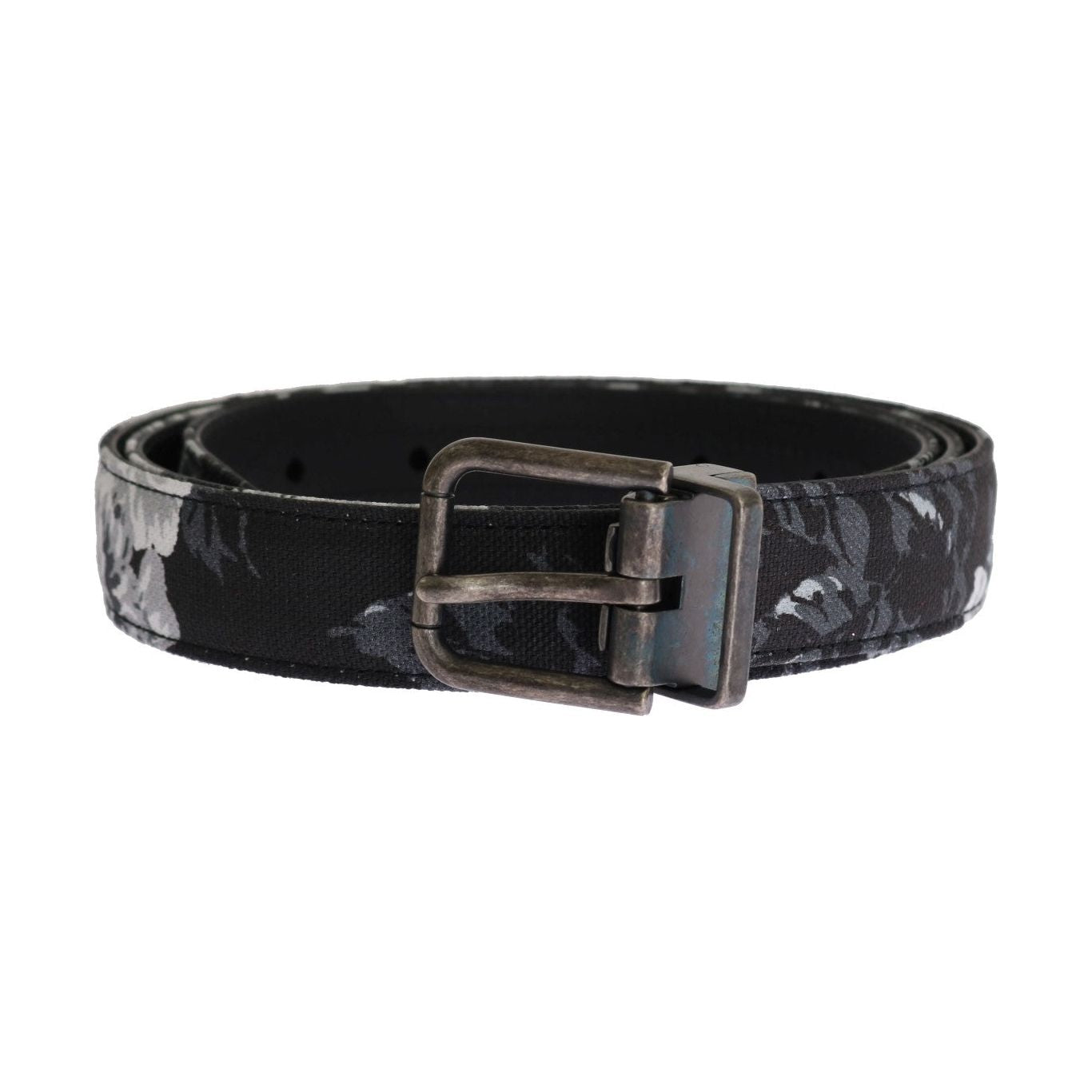 Dolce & Gabbana Elegant Floral Patterned Men's Luxury Belt Belt Dolce & Gabbana Dark Slate Gray