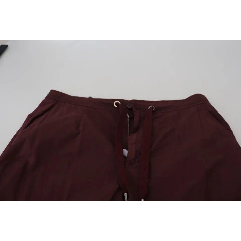 Dolce & Gabbana Bordeaux Cargo Jogger Trouser Cotton Pants Dolce & Gabbana Black