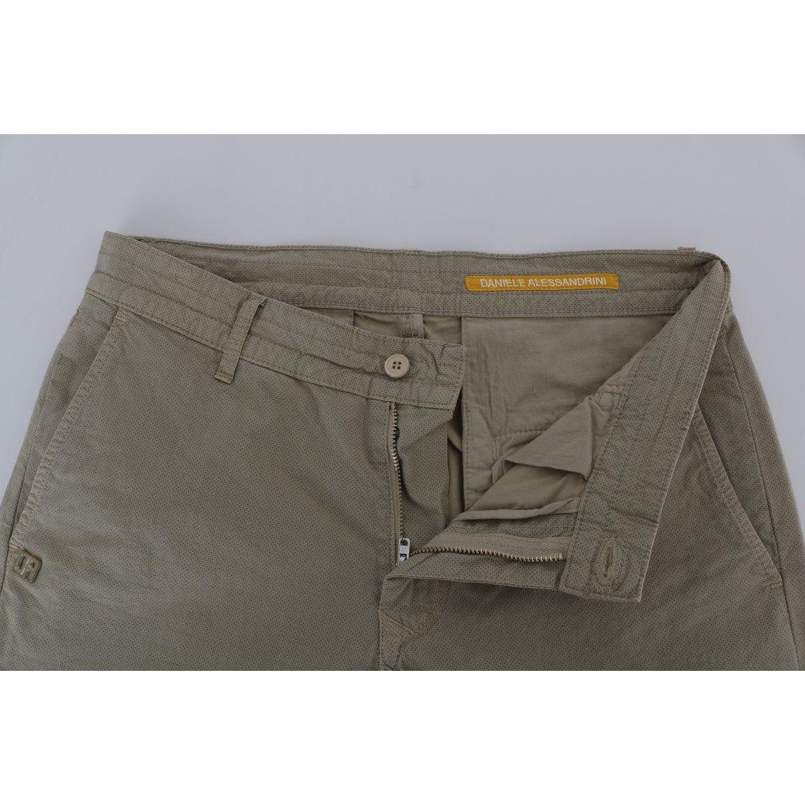 Daniele Alessandrini Beige Slim Fit Chinos for Sophisticated Style Jeans & Pants Daniele Alessandrini Dim Gray
