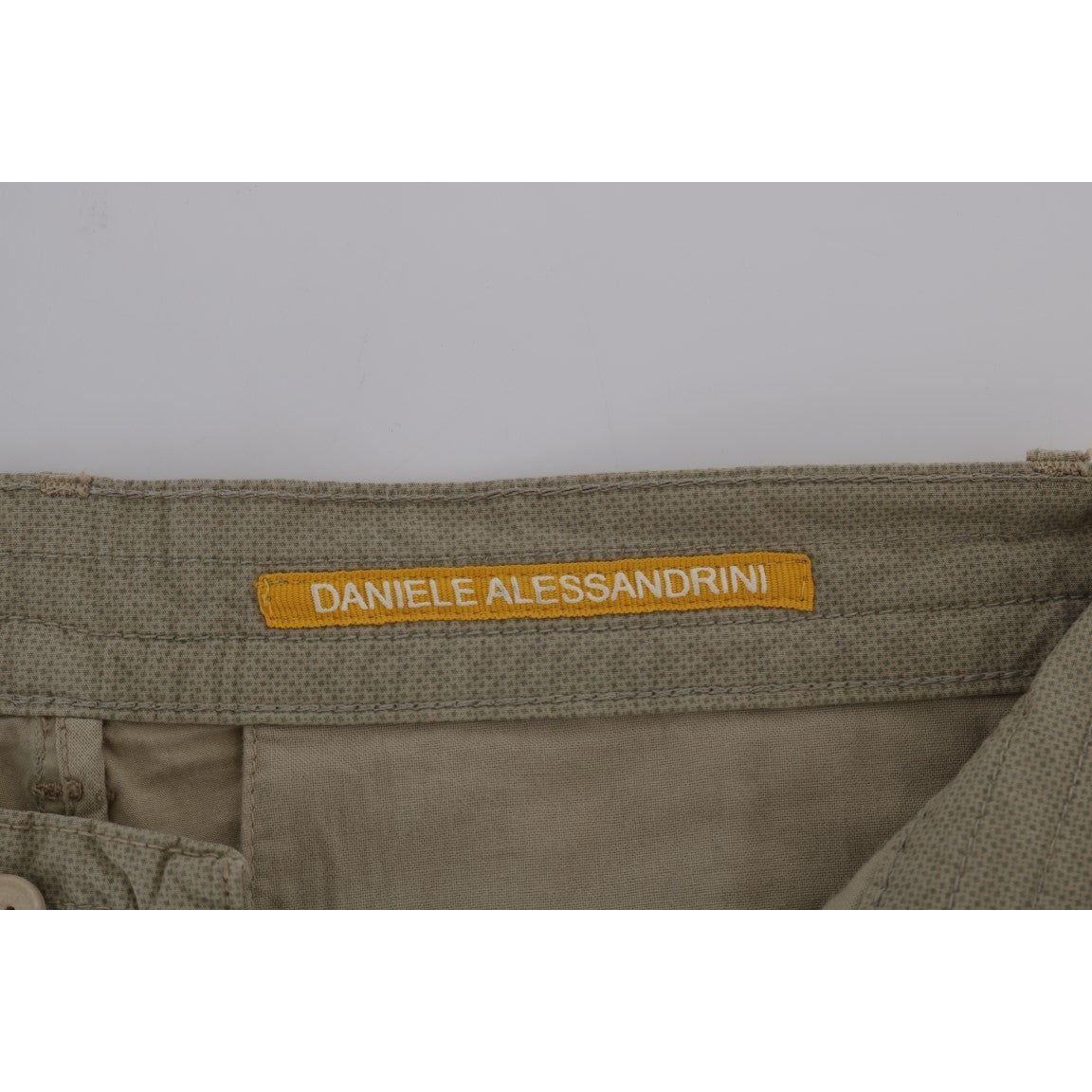 Daniele Alessandrini Beige Slim Fit Chinos for Sophisticated Style Jeans & Pants Daniele Alessandrini Dim Gray
