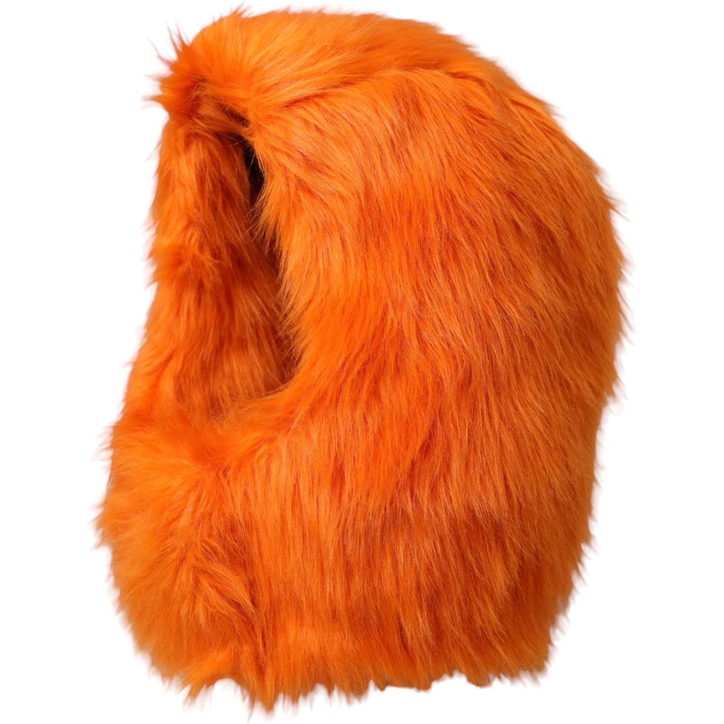 Dolce & Gabbana Orange Faux Fur Whole Head Wrap Hat Dolce & Gabbana Chocolate