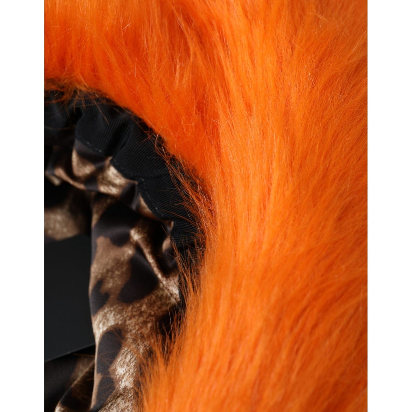 Dolce & Gabbana Orange Faux Fur Polyester Fedora Hat Dolce & Gabbana Chocolate
