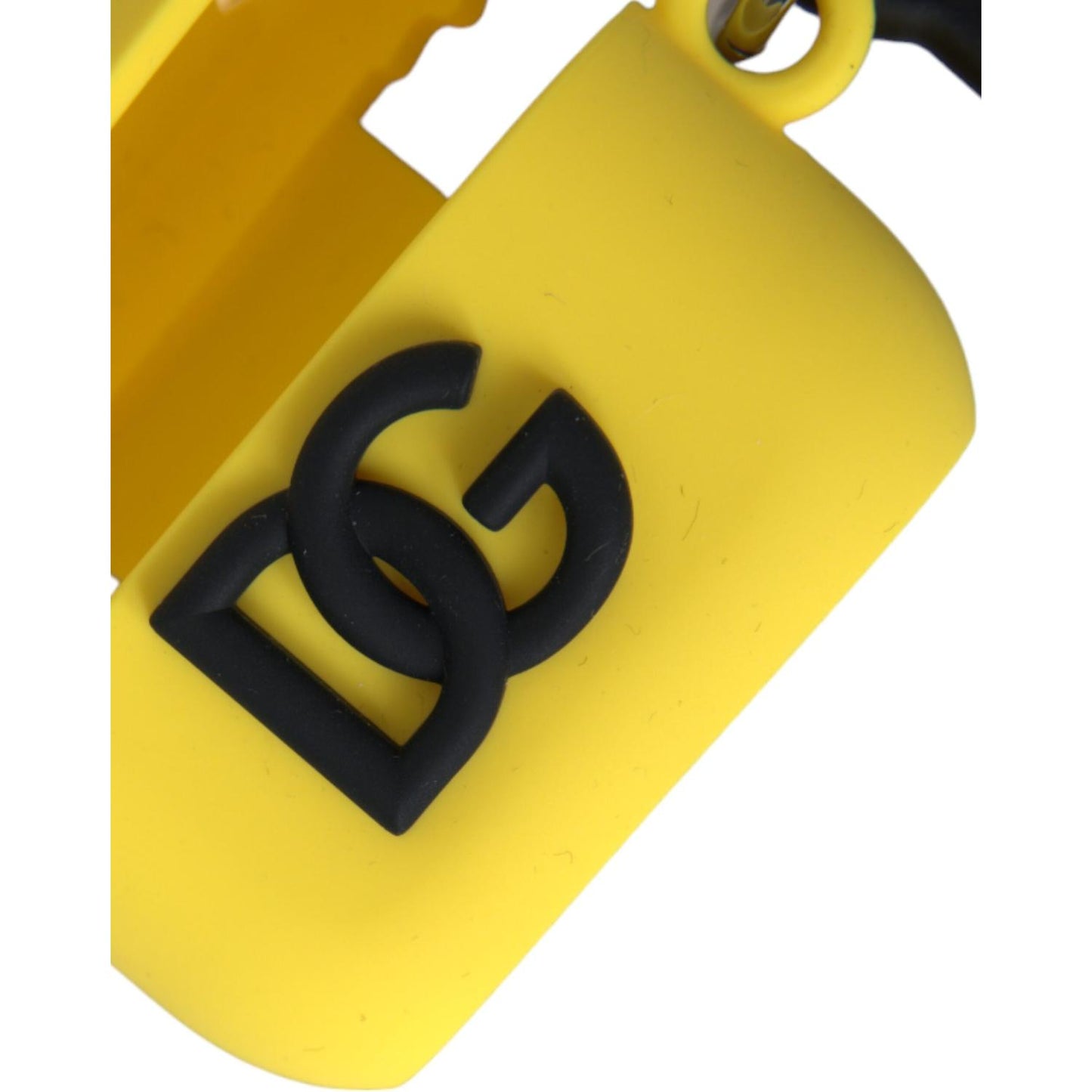 Dolce & Gabbana Yellow Silicone Logo Embossed Airpods Case Dolce & Gabbana Goldenrod