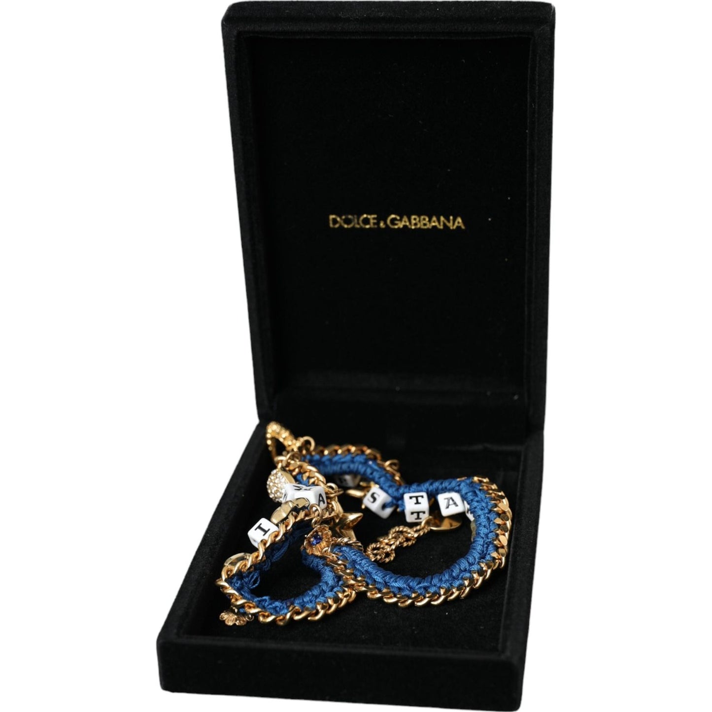 Dolce & Gabbana Gold Tone Brass Chain Iam The Star Bracelet