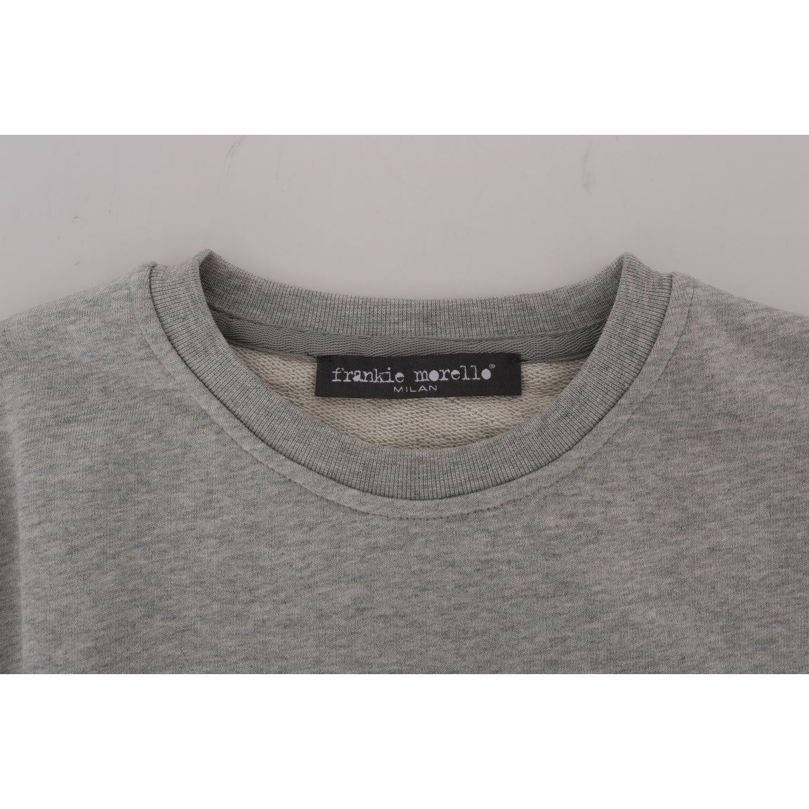 Frankie Morello Chic Morellosaurs Crewneck Cotton Sweater Frankie Morello Slate Gray