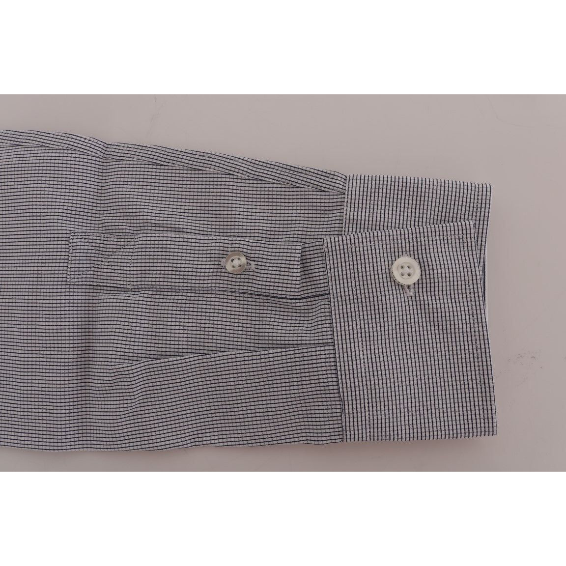 Frankie Morello Chic Blue Checkered Casual Shirt Frankie Morello Rosy Brown