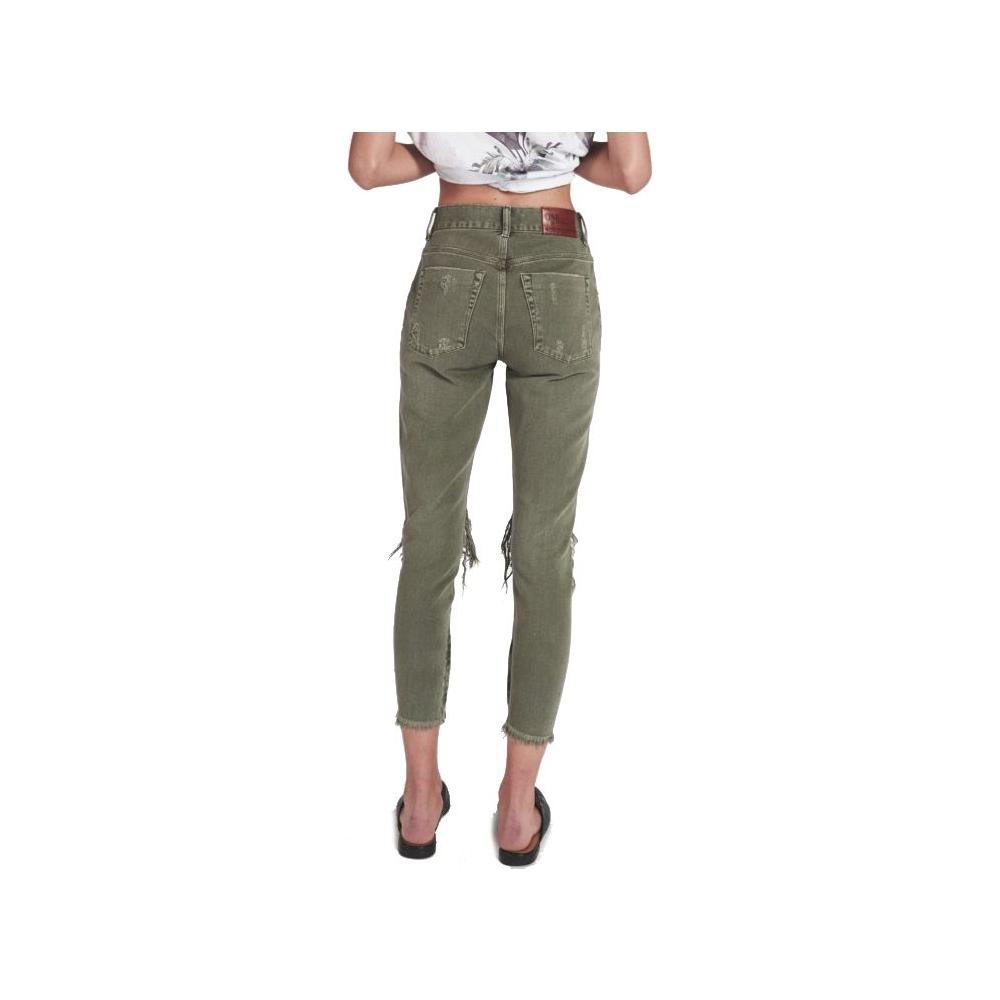 One Teaspoon Green Cotton Jeans & Pant One Teaspoon Dim Gray