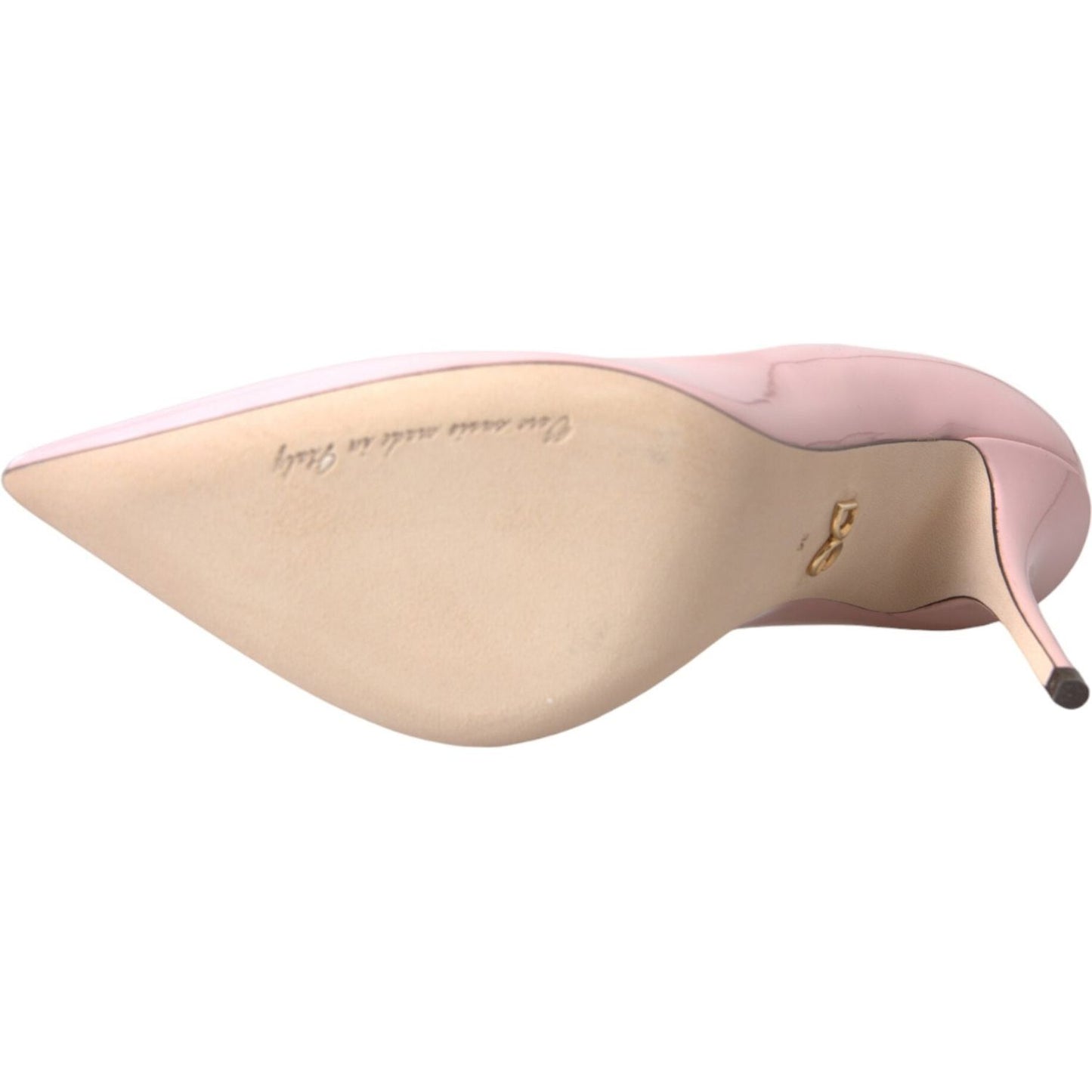 Dolce & Gabbana Light Pink Patent Leather Pumps Heels Shoes Dolce & Gabbana Gray