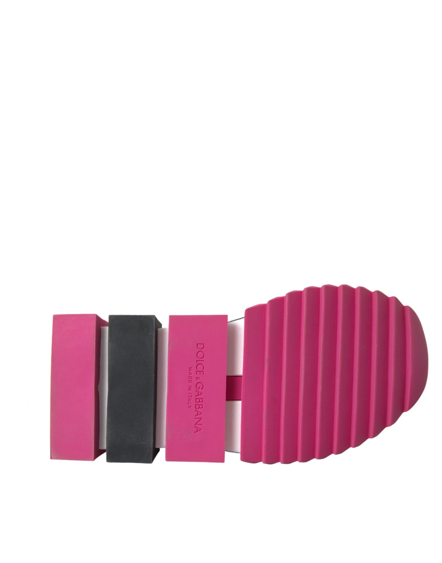 Dolce & Gabbana Pink Sorrento Crystals Sneakers Shoes Dolce & Gabbana Maroon